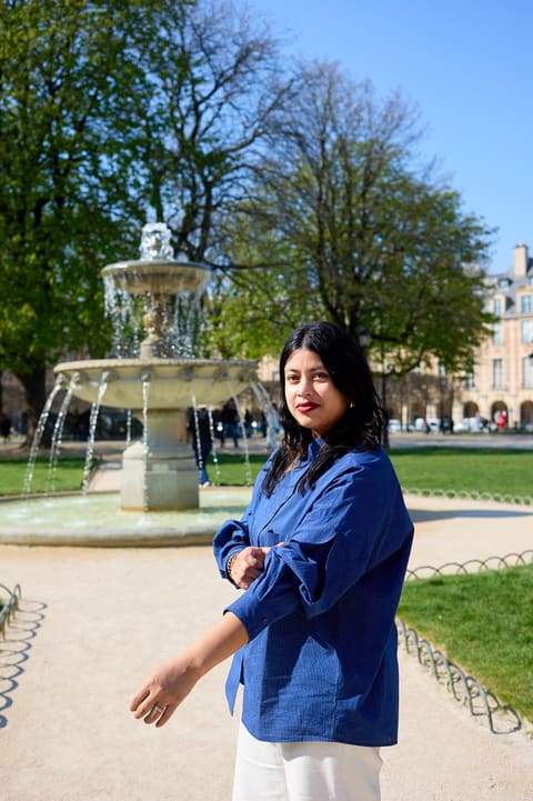 Mishar Briones at Place des Vosges, Paris